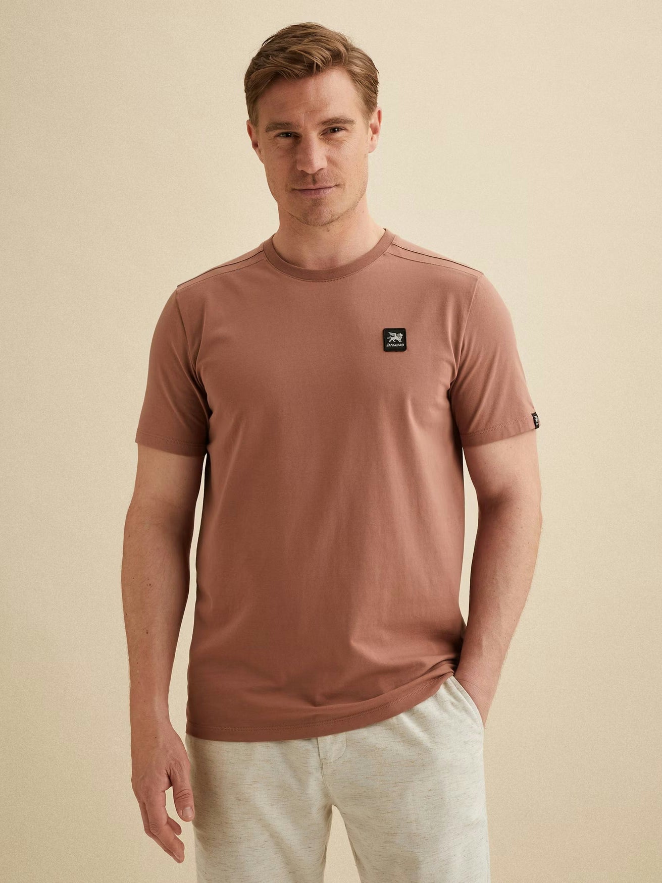 T-shirt Roze Katoen Stretch