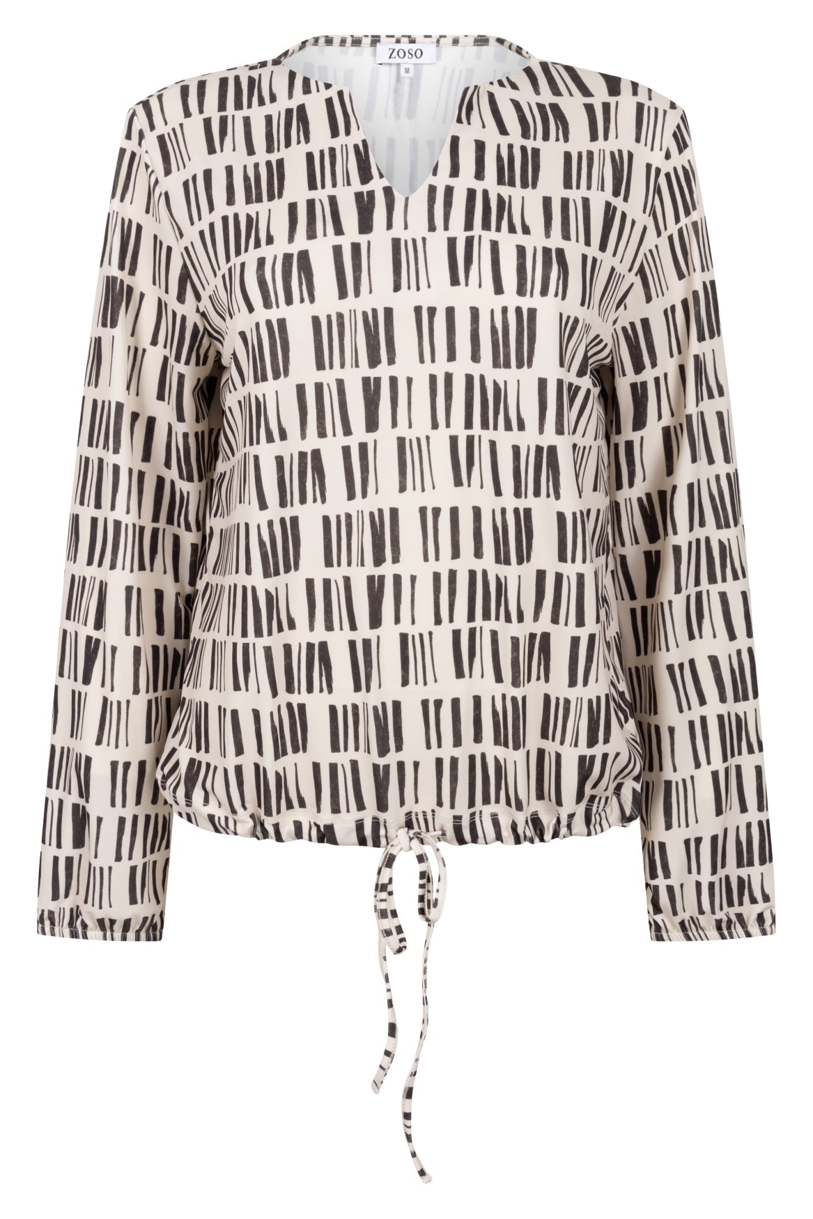 Amanda Blouse Print Ecru Bruin - Castelijn mode
