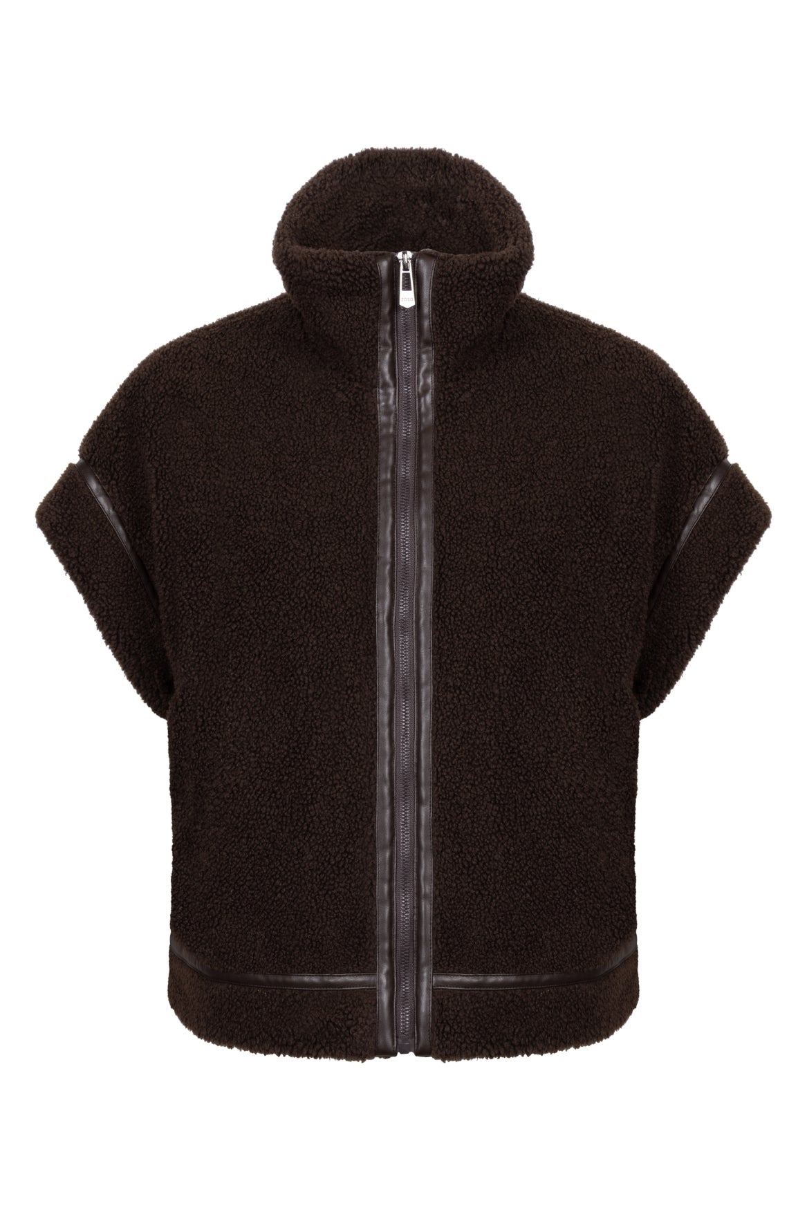 Annelot Teddy Gilet Donkerbruin - Castelijn mode