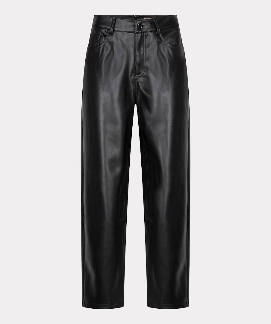 Barrel Broek Leatherlook Zwart - Castelijn mode