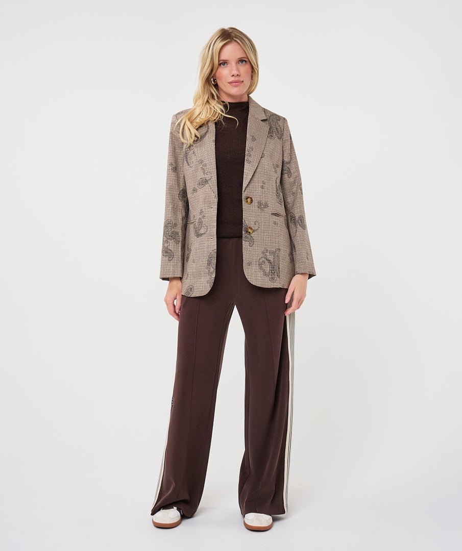 Blazer Paisley Ruit Beige - Castelijn mode