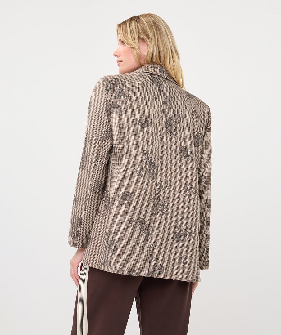 Blazer Paisley Ruit Beige - Castelijn mode