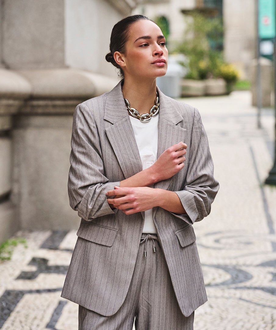Blazer Visgraat Grijs - Castelijn mode