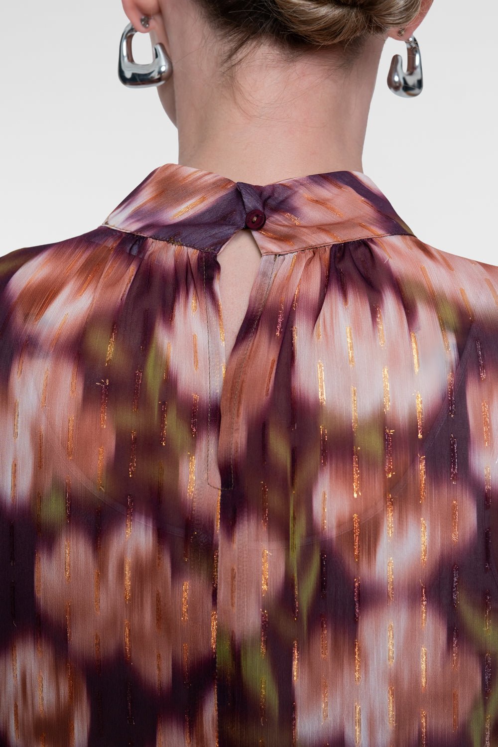 Blouse Bloemenprint Cassis/Orange - Castelijn mode