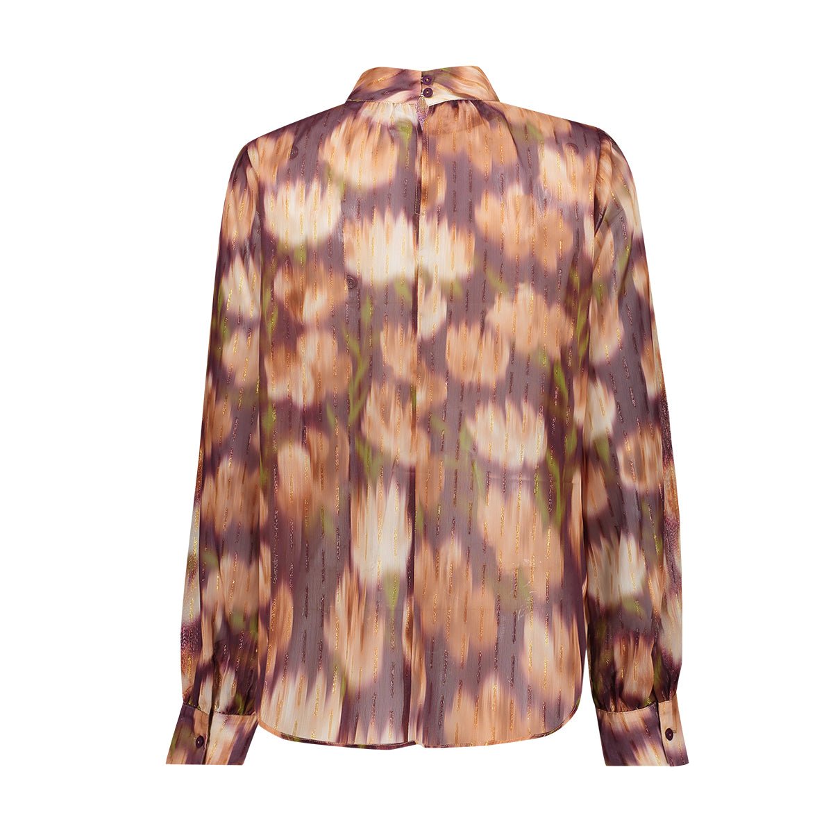 Blouse Bloemenprint Cassis/Orange - Castelijn mode