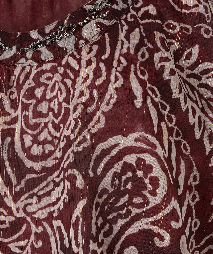 Blouse Paisley Bordeaux - Castelijn mode