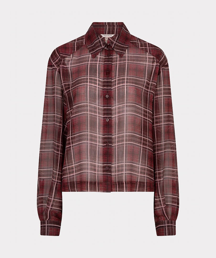 Blouse Ruit Bordeaux - Castelijn mode