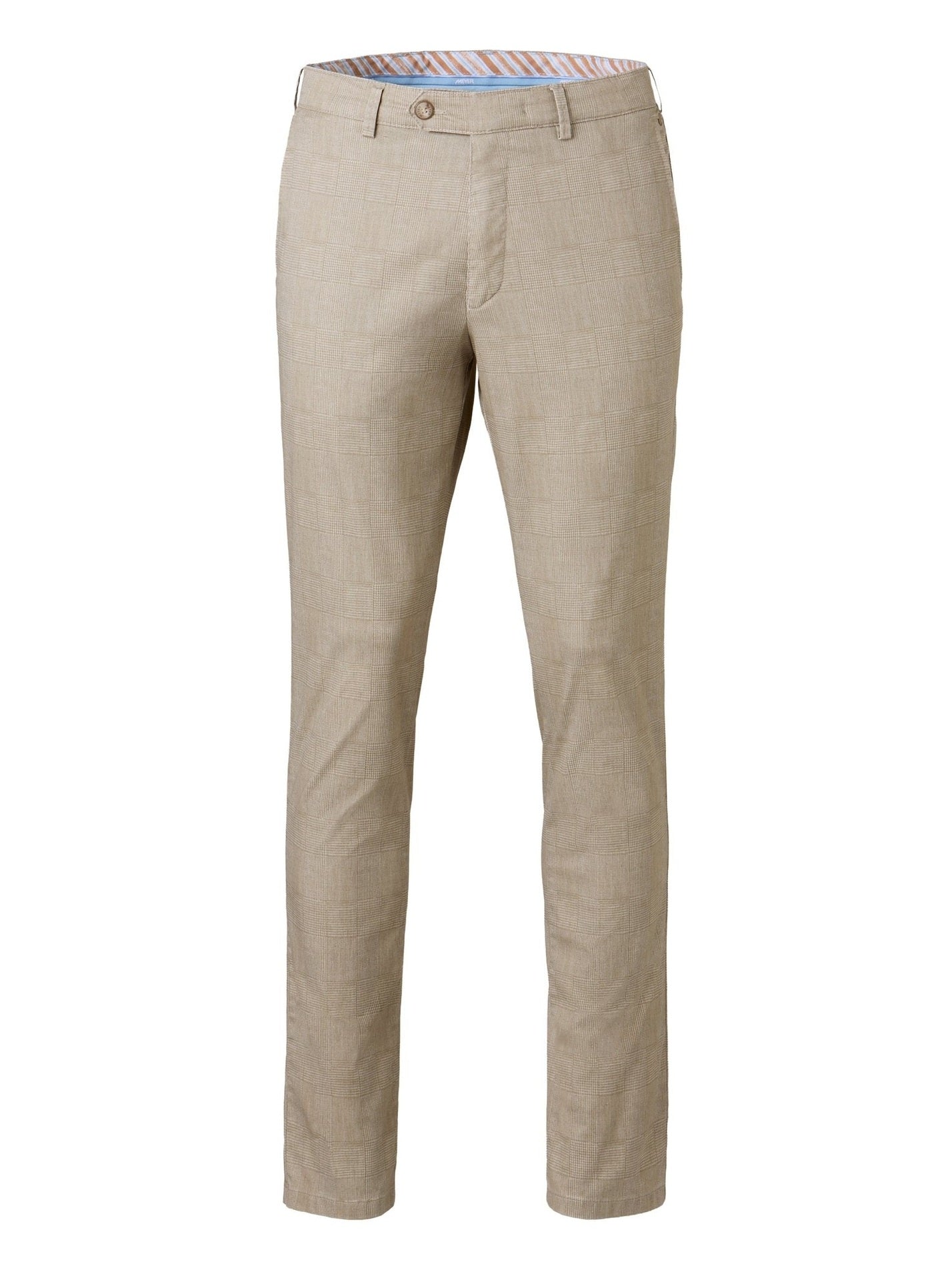 Bonn 1 - 5078 Broek Beige Ruit Stretch - Castelijn mode