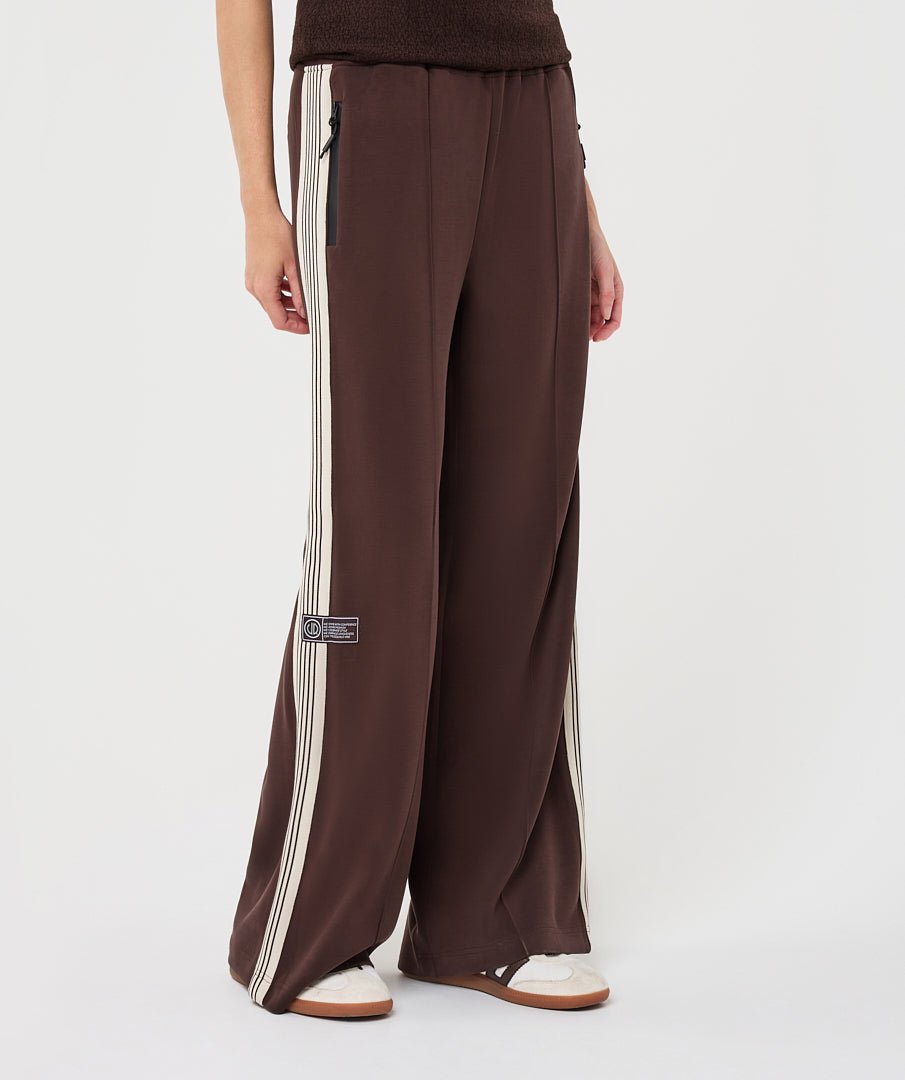 Broek Zijstreep Bruin - Castelijn mode