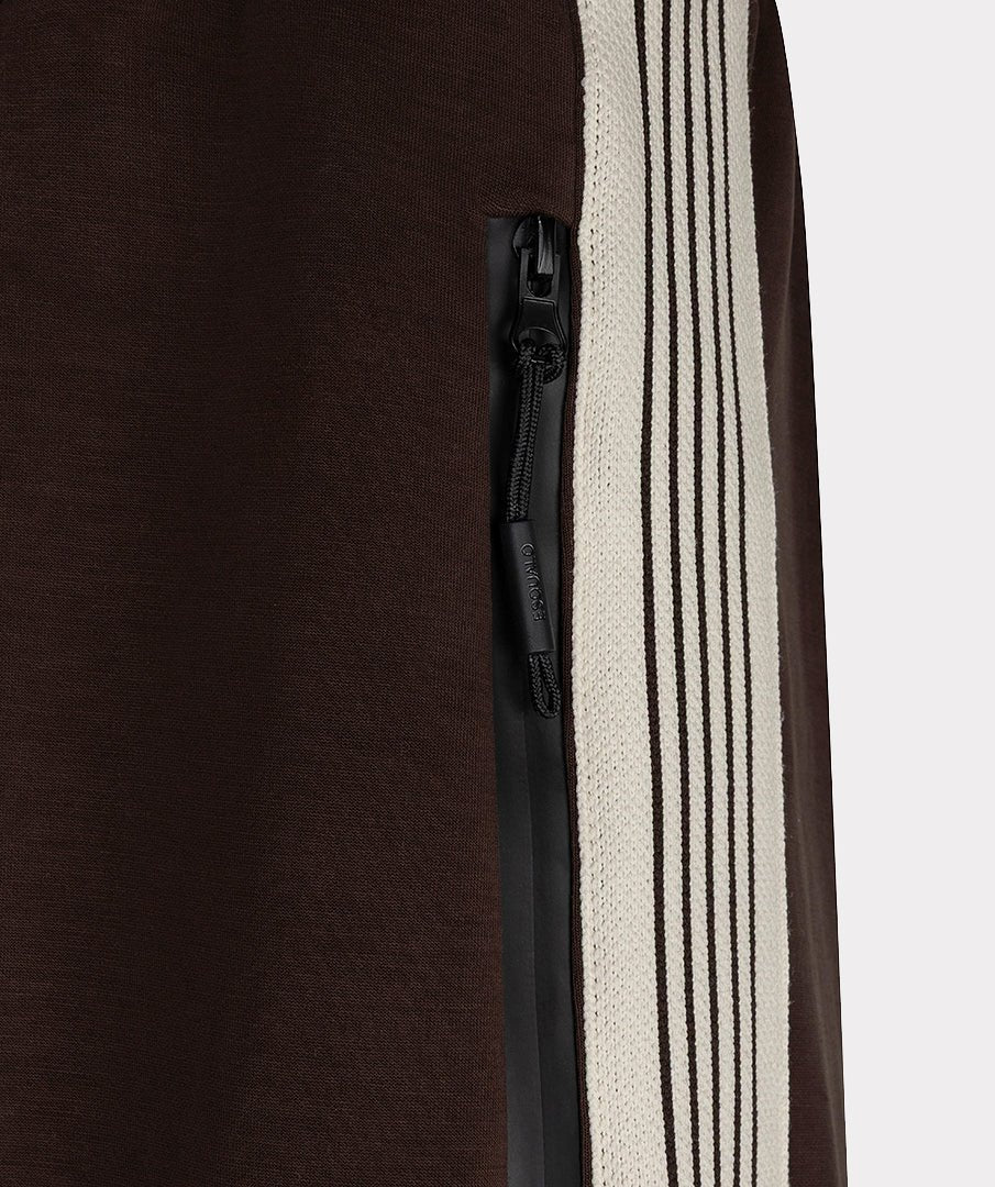 Broek Zijstreep Bruin - Castelijn mode