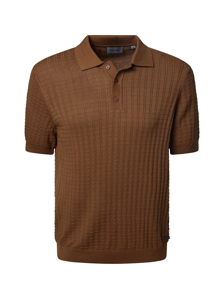 C5 51964.5146 Gebreide Polo Korte Mouw Katoen - Castelijn mode