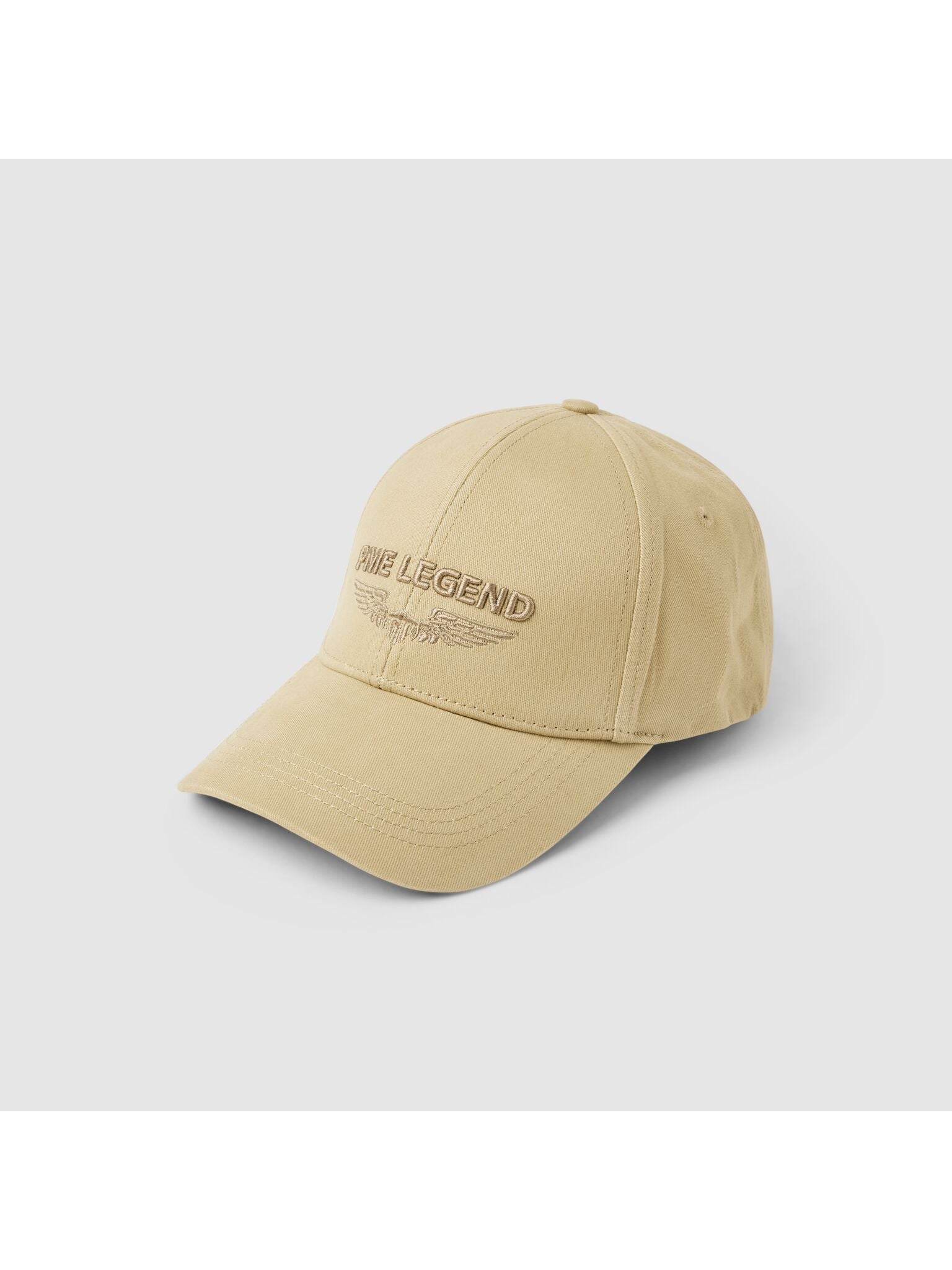 Casual beige cap met gespsluiting - Castelijn mode
