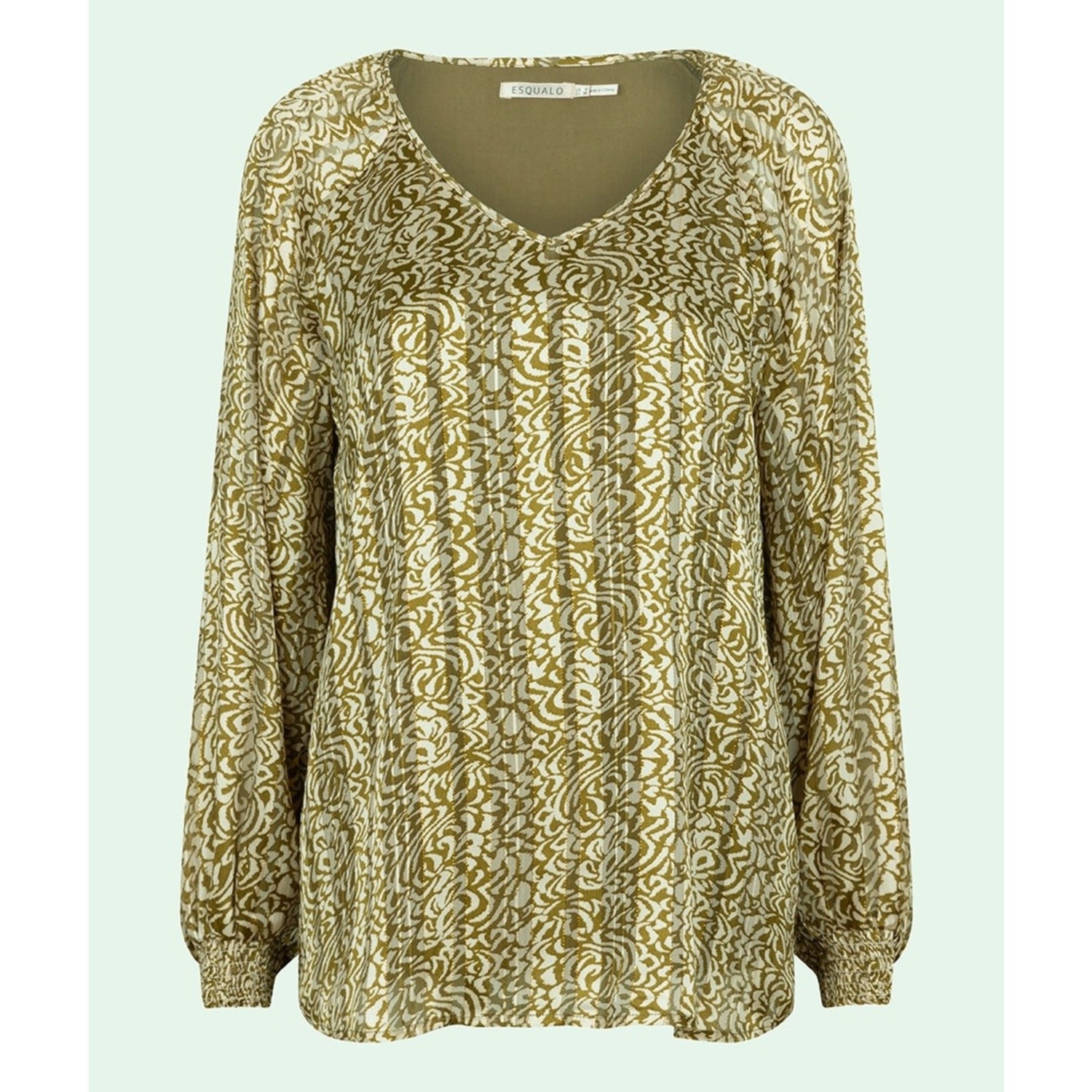 F24.14501 Print Blouse smocking Dimension print - Castelijn mode