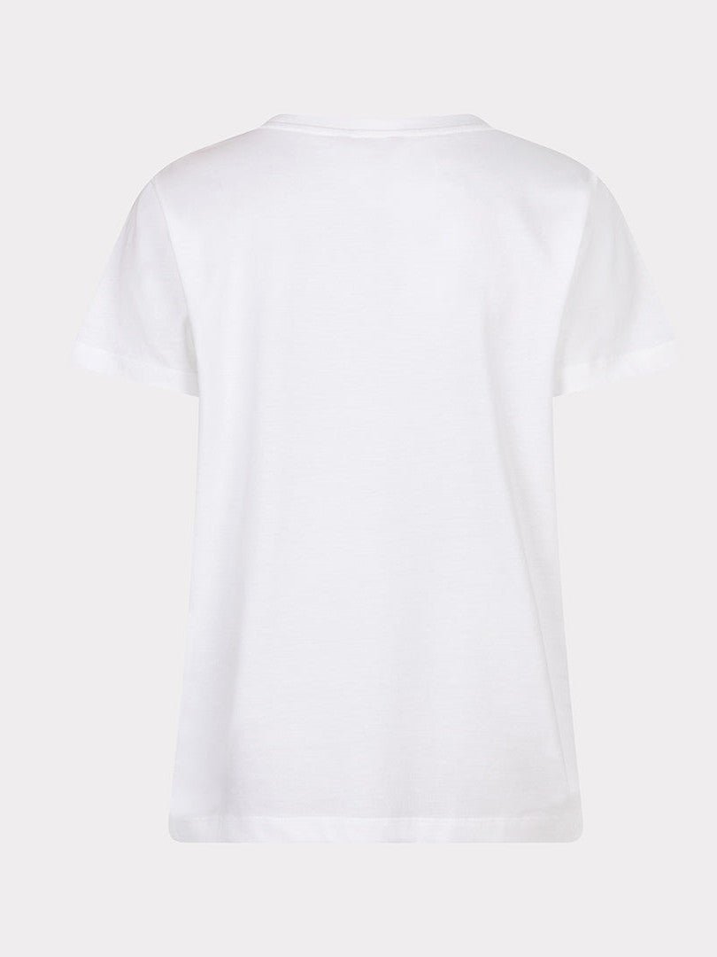 F25.05529 T-shirt curly lettering off white - Castelijn mode