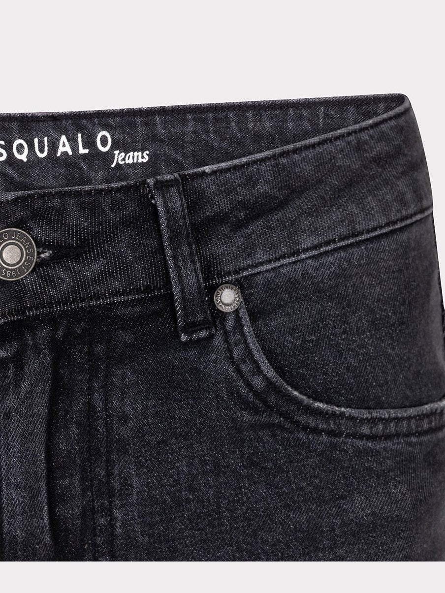 F25.12512 020 Trousers jeans straight dark grey - Castelijn mode