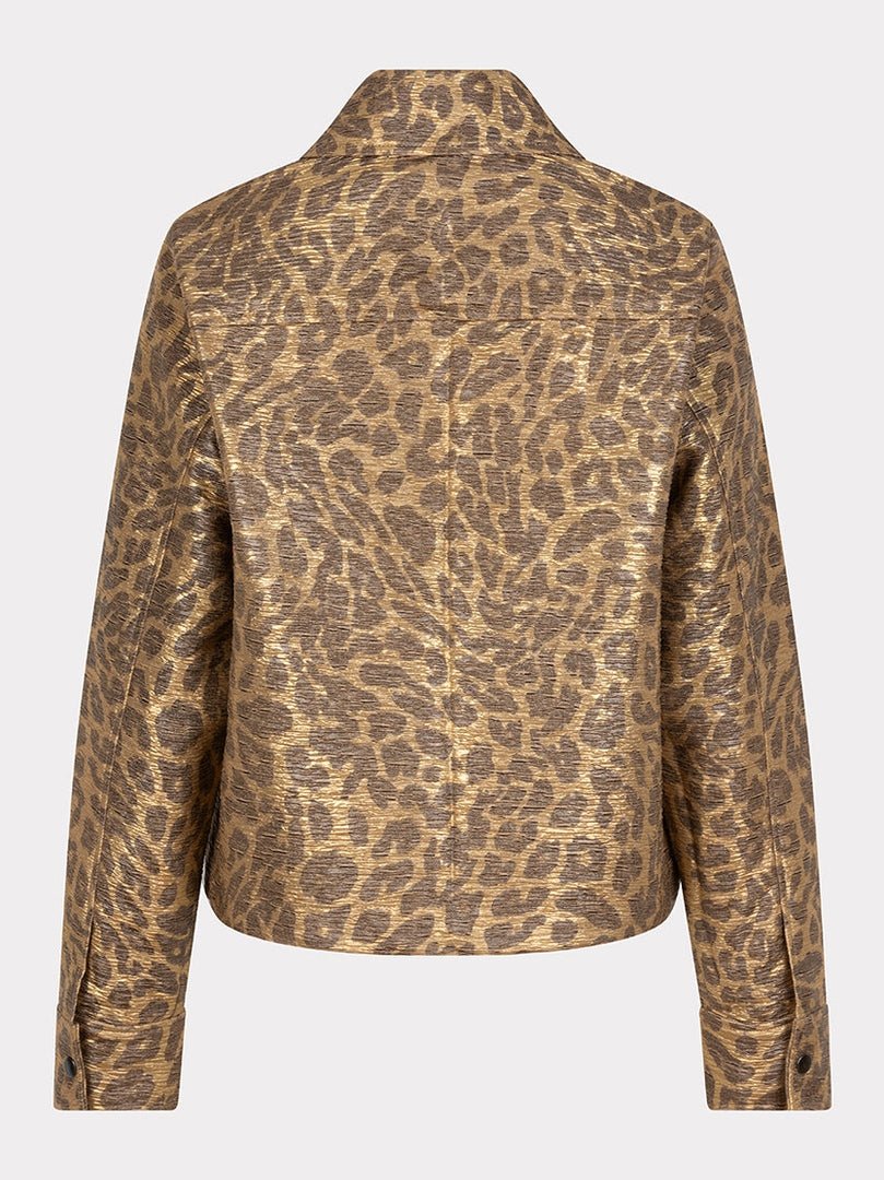 F25.19513 Jacket Leopard golden olive - Castelijn mode