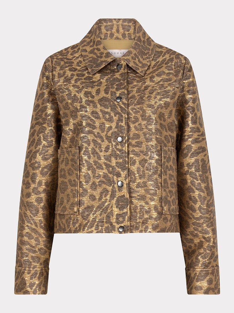 F25.19513 Jacket Leopard golden olive - Castelijn mode