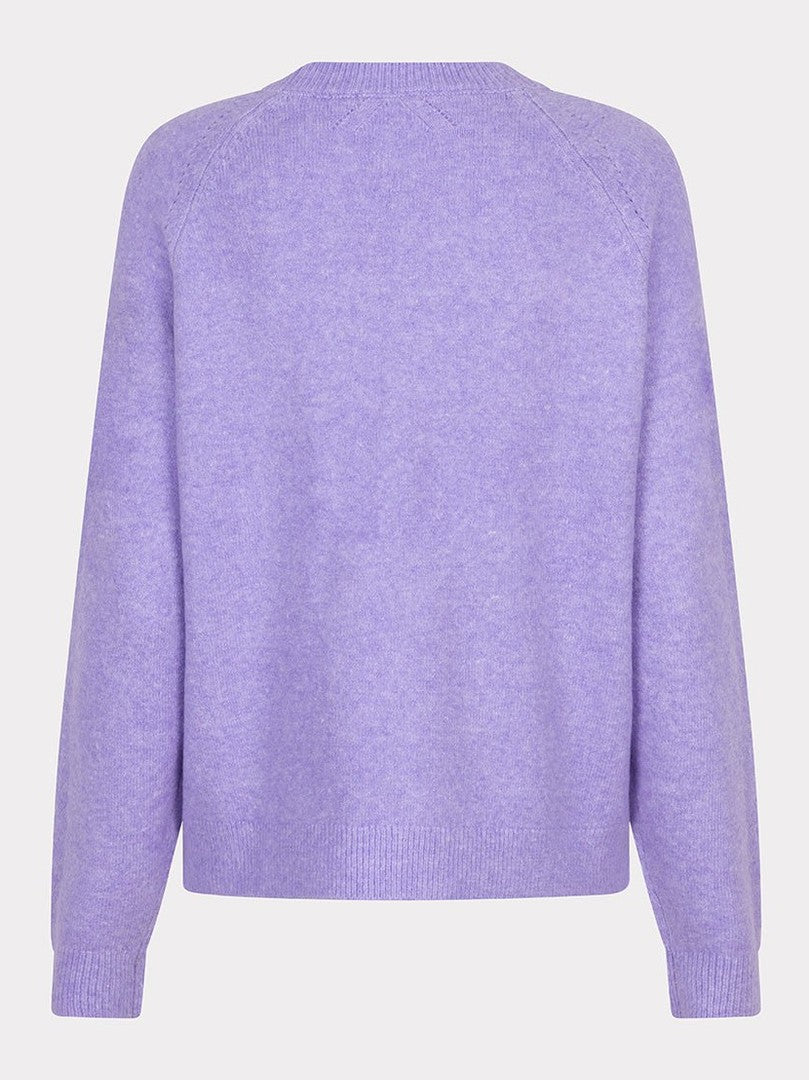 F25.27518 Sweater raglan ajour 579 light violet - Castelijn mode