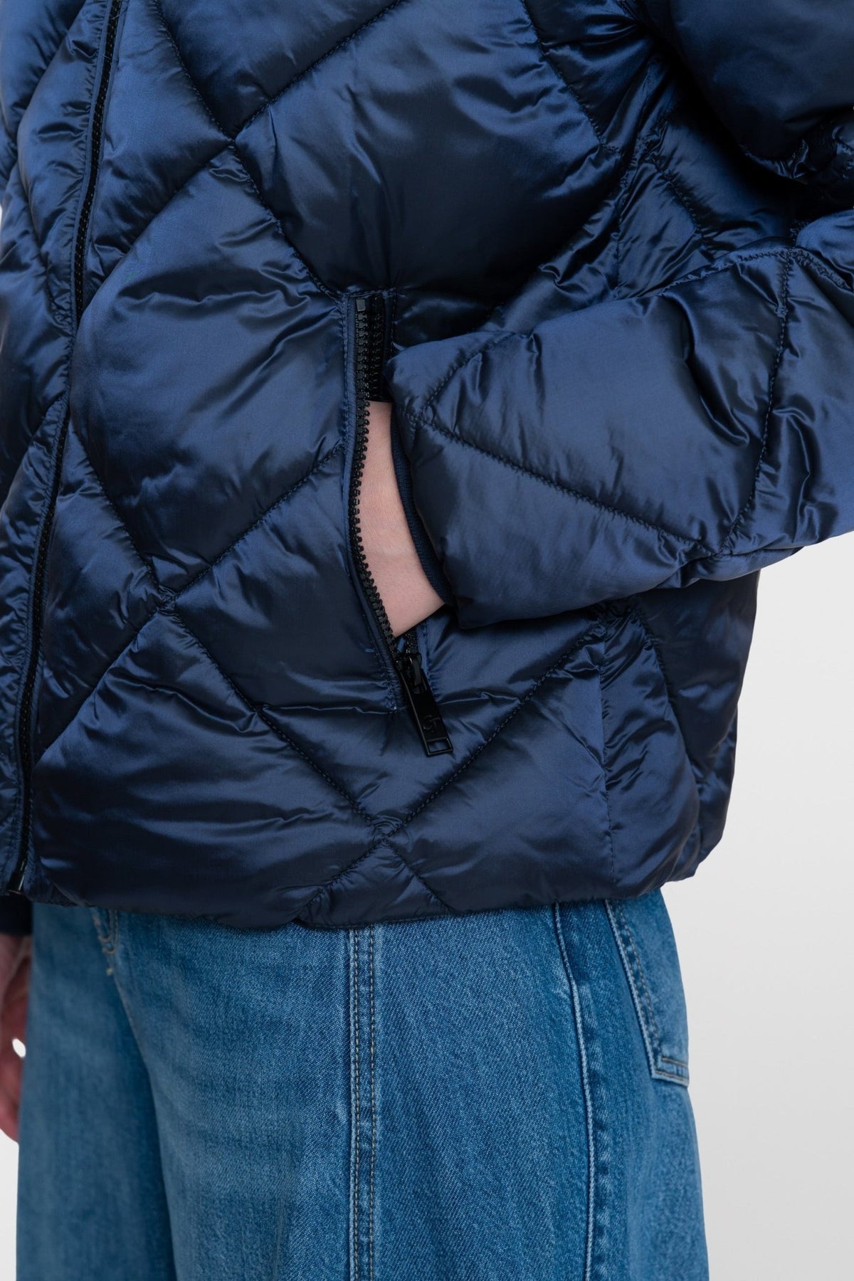 Gewatteerd Jack Capuchon Navy - Castelijn mode