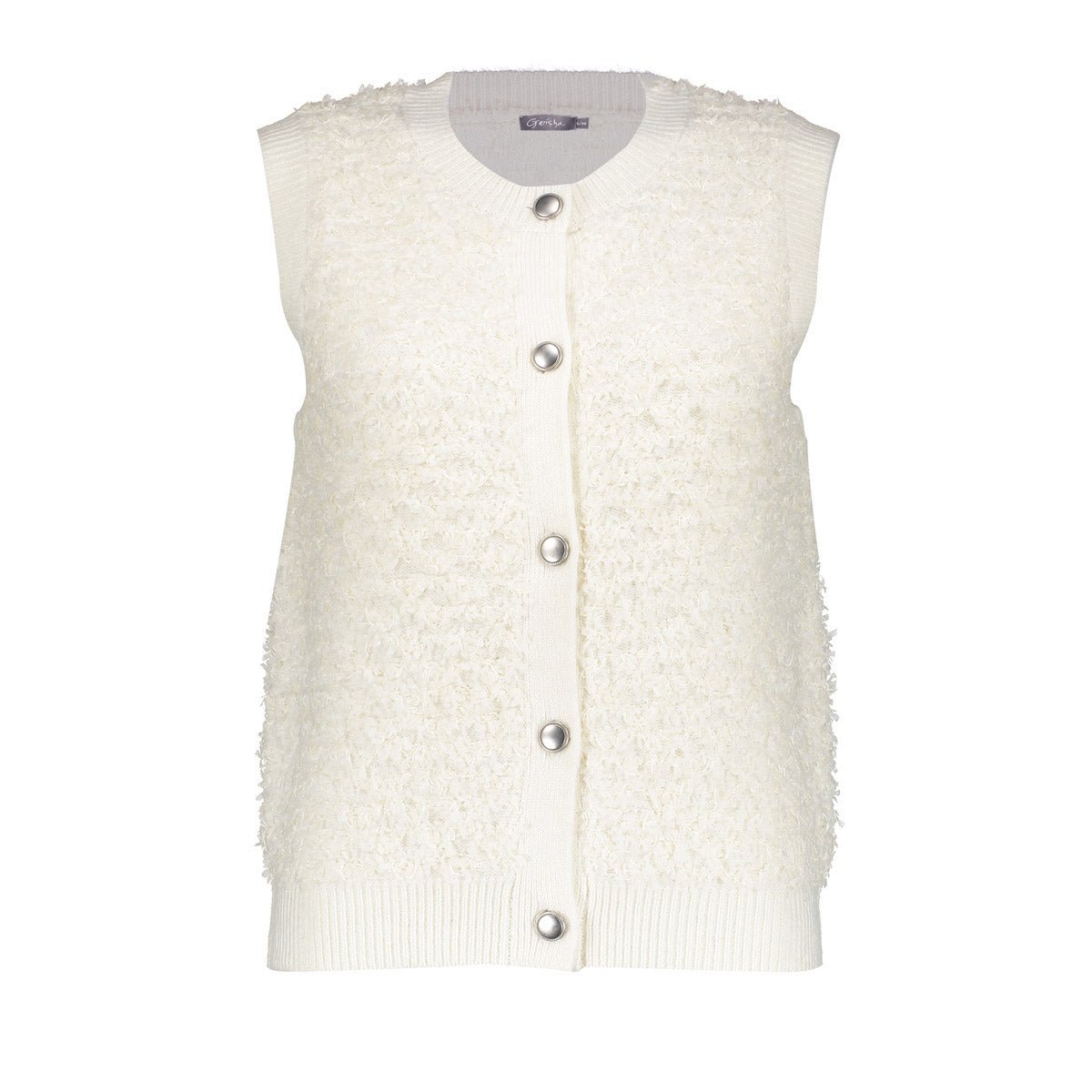 Gilet Bouclé Off White - Castelijn mode