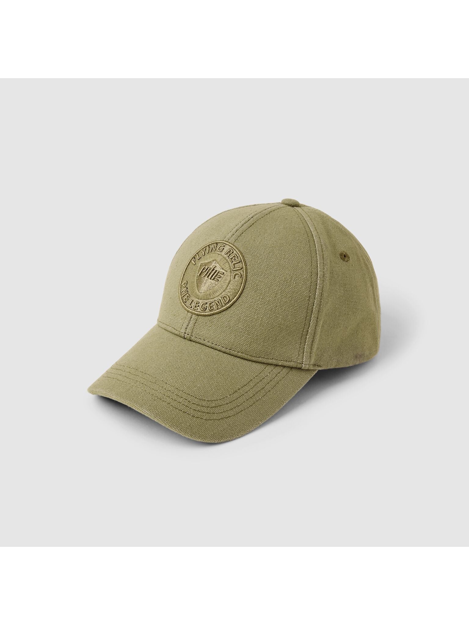 Groene pet van washed canvas - Castelijn mode