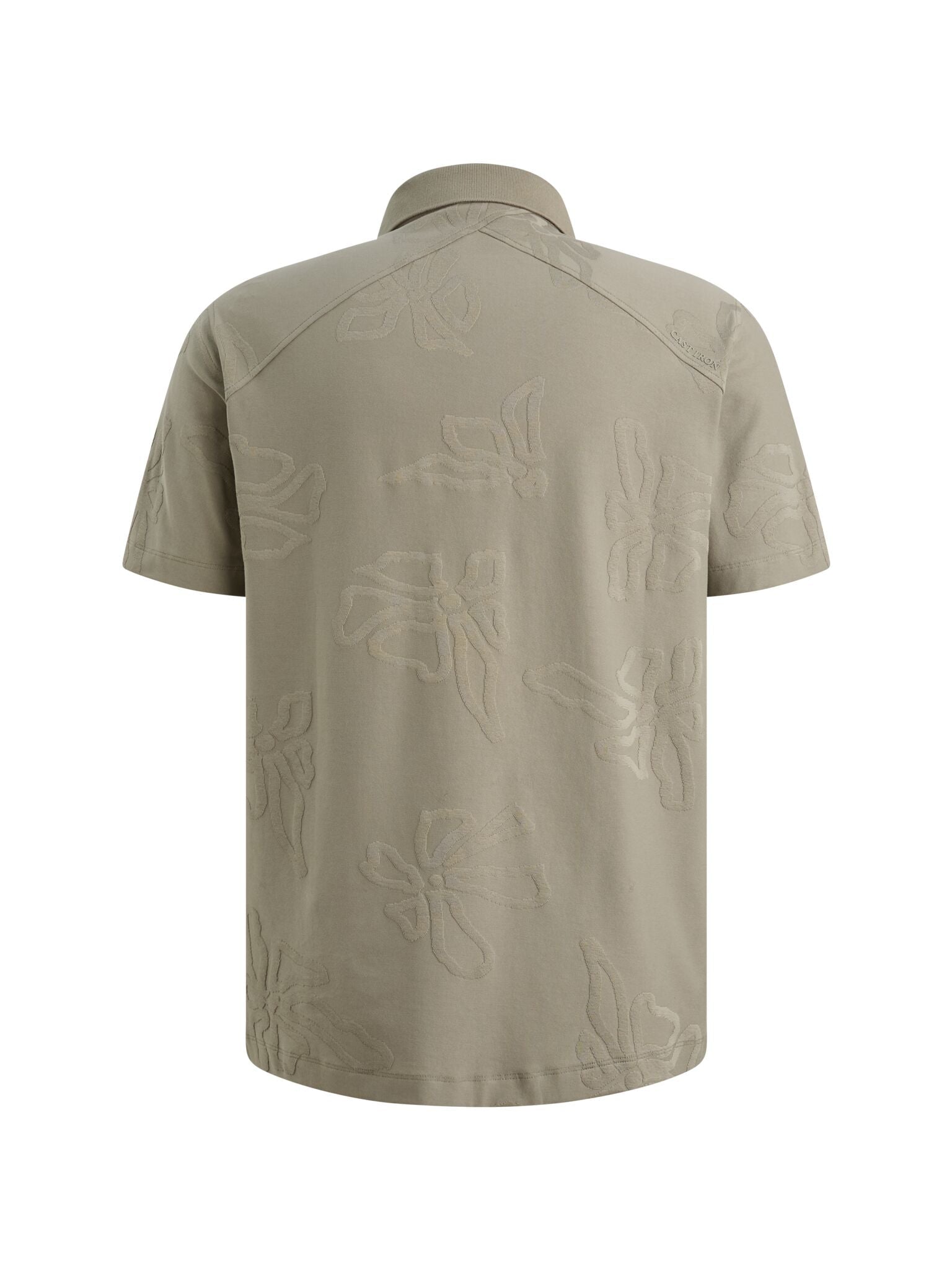 Groene polo met jacquard patroon Vetiver - Castelijn mode