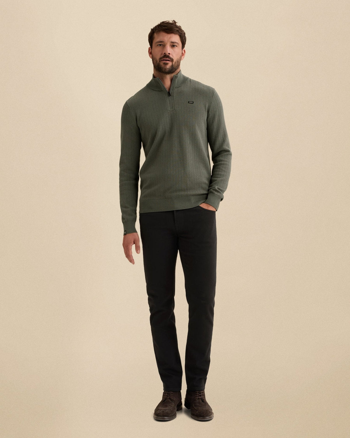 Half Zip Trui Groen - Castelijn mode