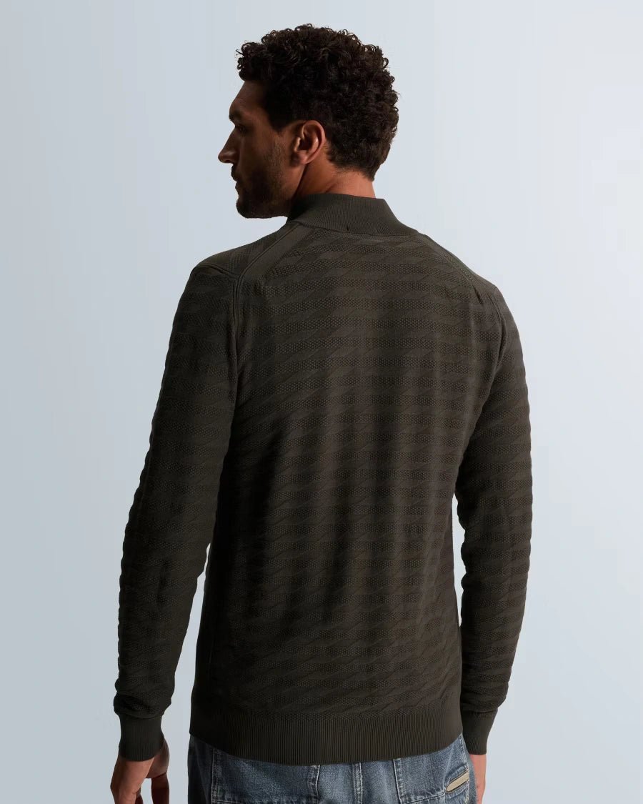 Half Zip Trui Structuur Antraciet - Castelijn mode