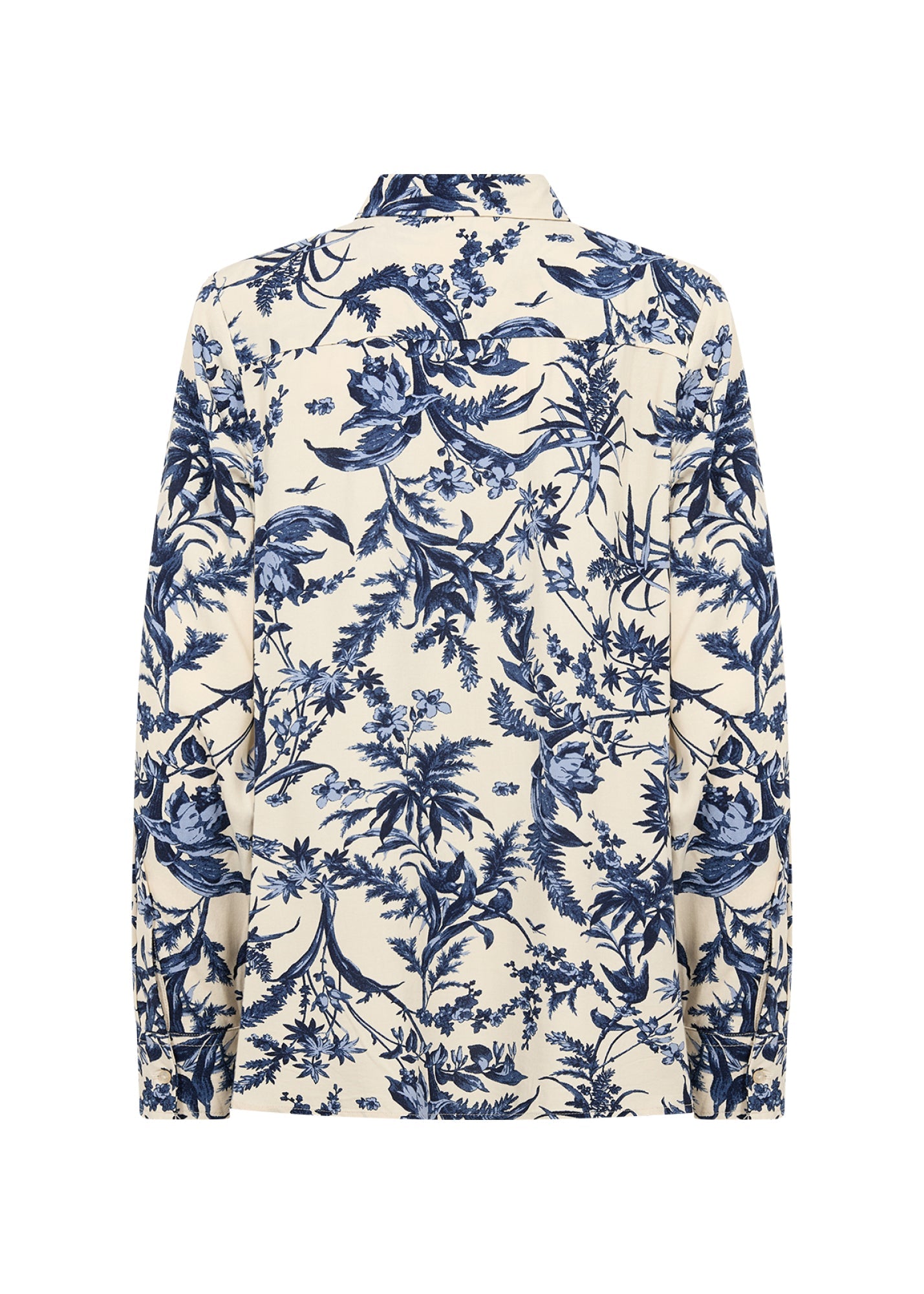 Halfa Blouse Lang Créme Blauw - Castelijn mode