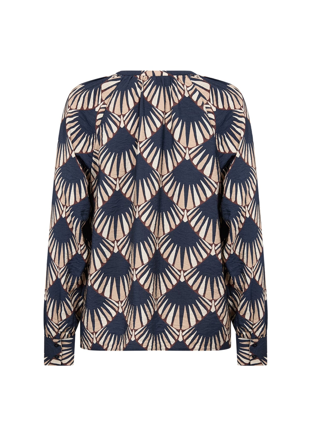 Halin Blouse Ronde Hals Donkerblauw - Castelijn mode