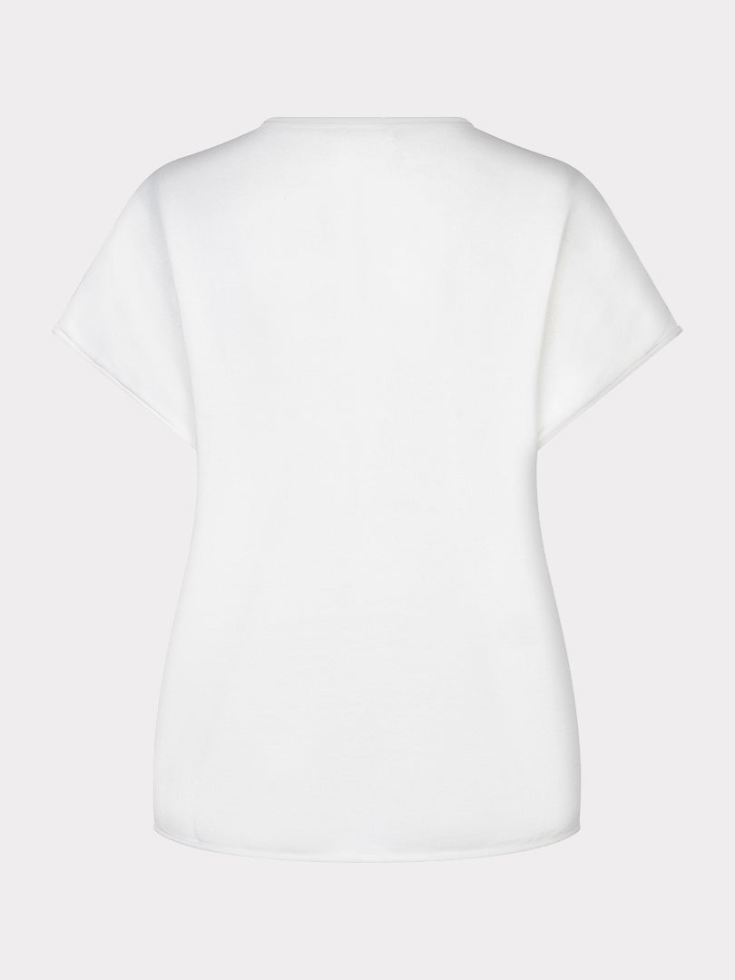 HS26.07210 Top Knit V - Hals Off White - Castelijn mode