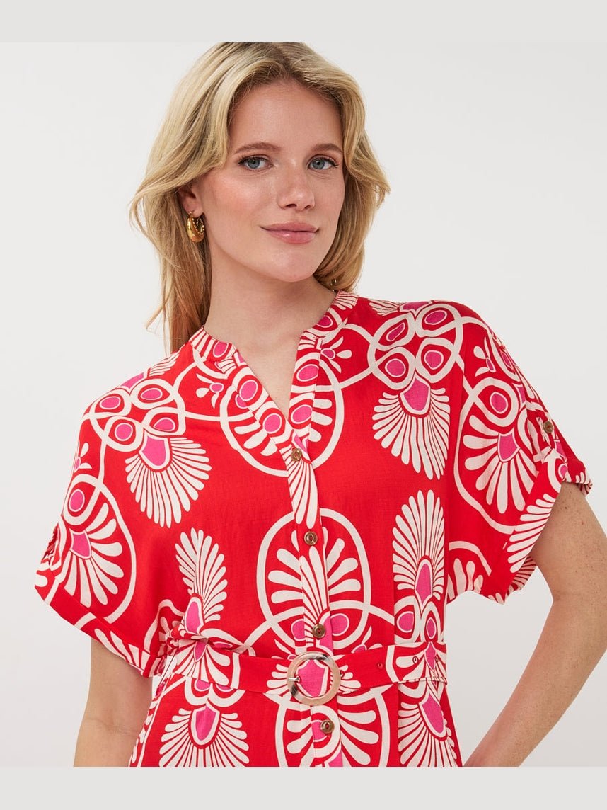 HS26.10202 Jurk Lang Print Viscose - Castelijn mode
