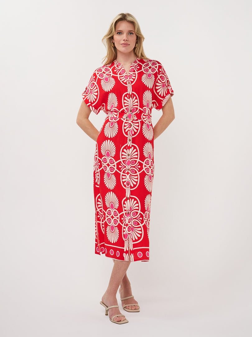 HS26.10202 Jurk Lang Print Viscose - Castelijn mode