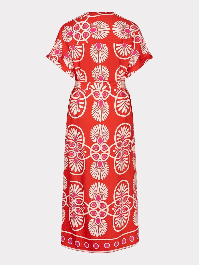 HS26.10202 Jurk Lang Print Viscose - Castelijn mode