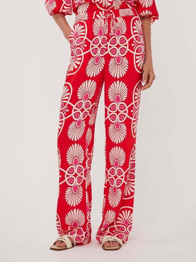 HS26.10204 Broek Wide Leg Print - Castelijn mode