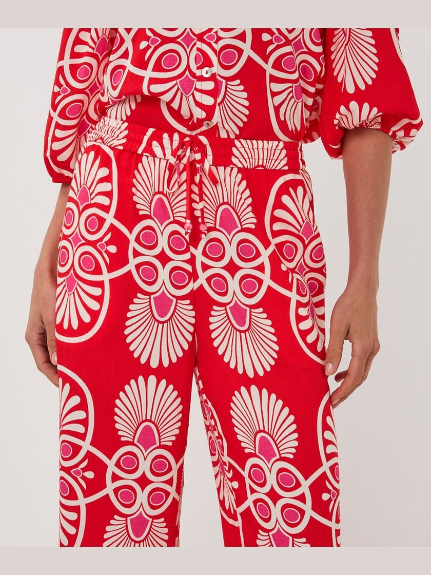 HS26.10204 Broek Wide Leg Print - Castelijn mode