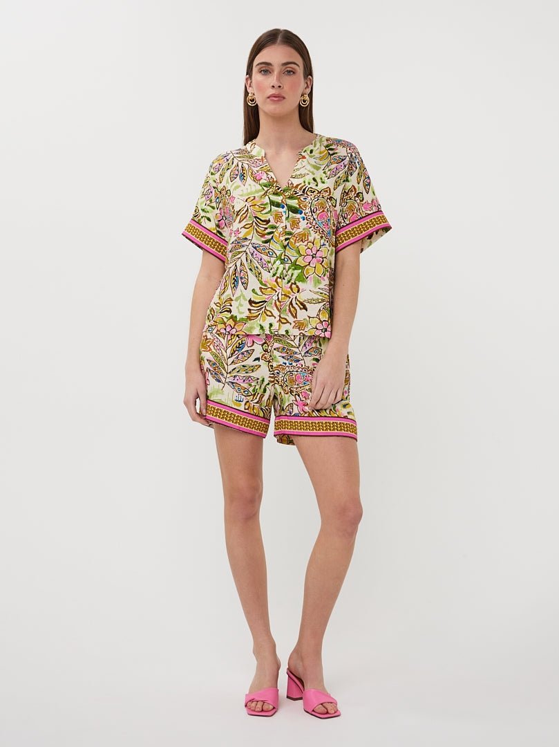 HS26.14202 Shorts Jungle Print Viscose - Castelijn mode