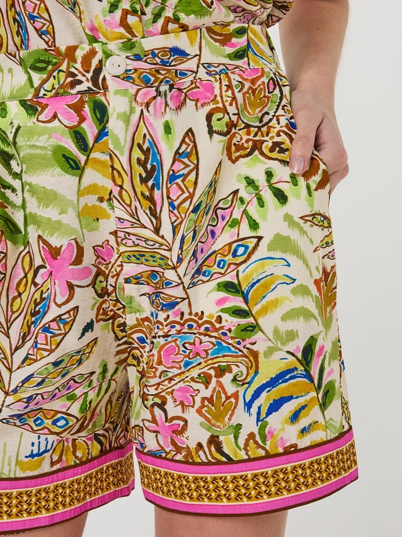 HS26.14202 Shorts Jungle Print Viscose - Castelijn mode