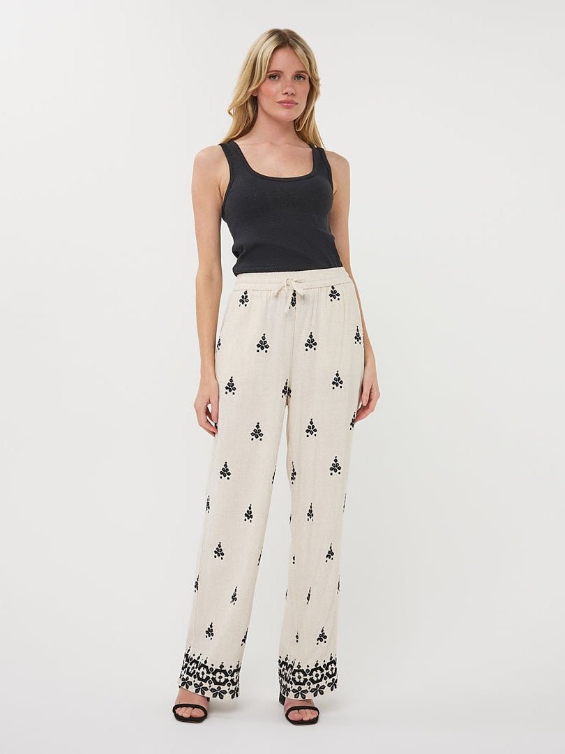 HS26.28201 Broek Linnenmix Beige - Castelijn mode