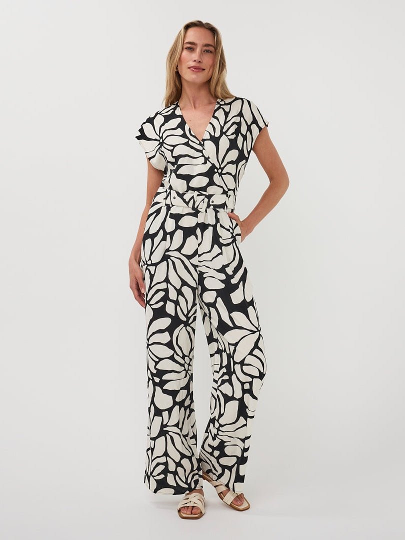 HS26.28209 Jumpsuit Print Zwart Wit - Castelijn mode