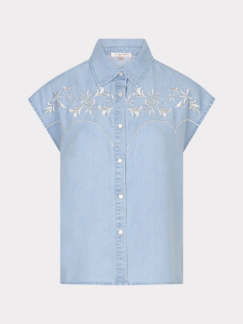 HS26.28242 Blouse Denimlook Tencel - Castelijn mode