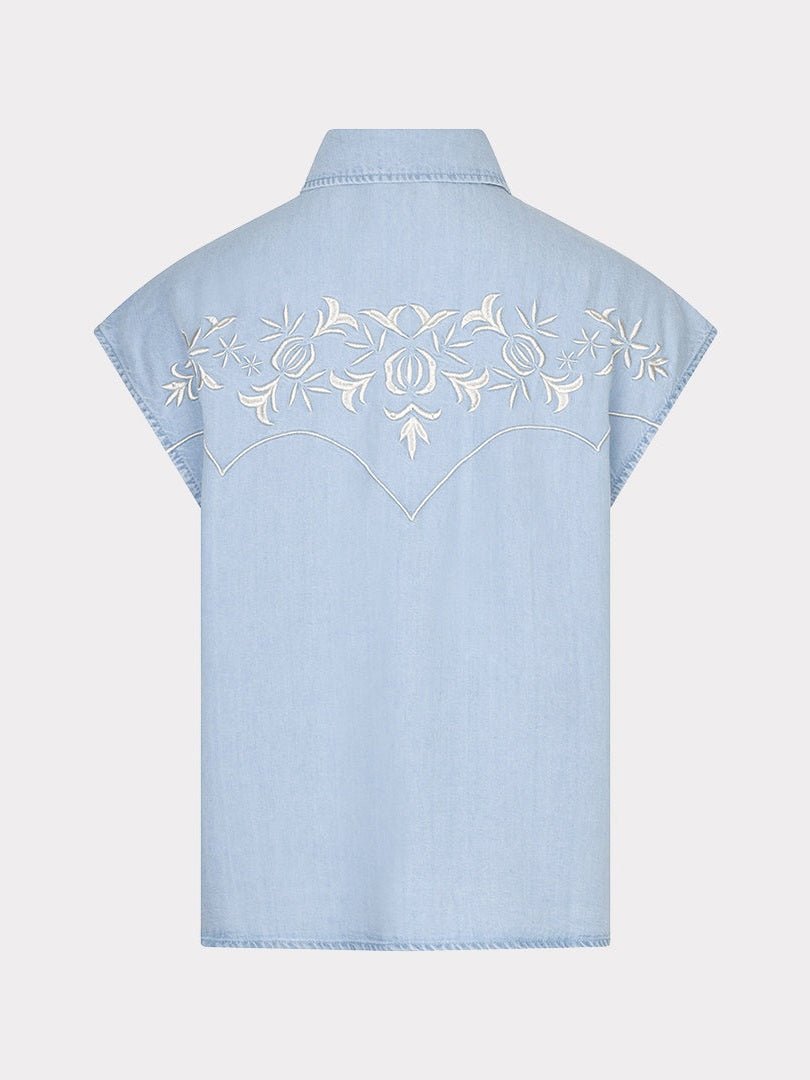 HS26.28242 Blouse Denimlook Tencel - Castelijn mode