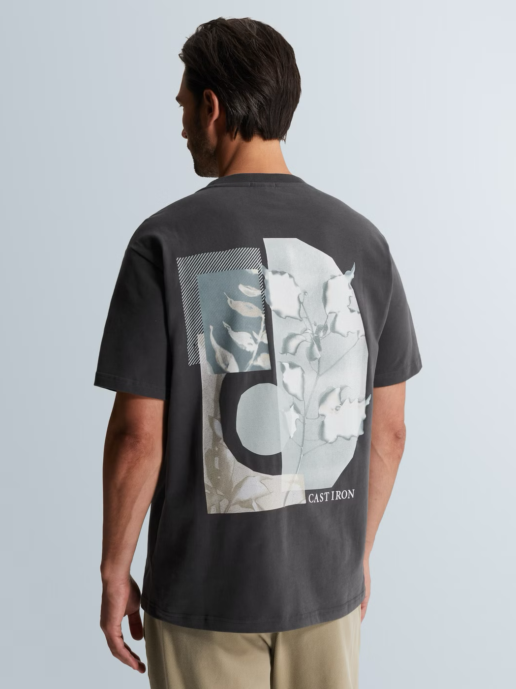 CTSS2603512-9159 T-shirt met backprint grijs