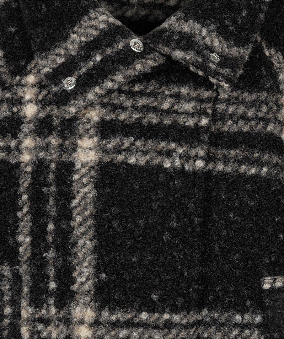 Jas Ruit Boucle Zwart - Castelijn mode
