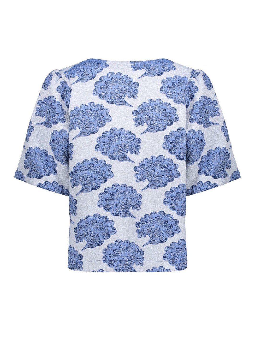 Jasje Print Blauw/Wit Striksluiting - Castelijn mode