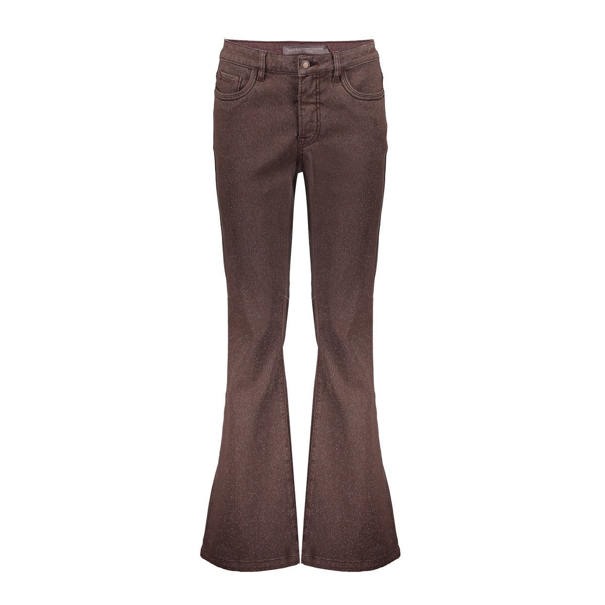 Jeans Flared Brown Lurex - Castelijn mode