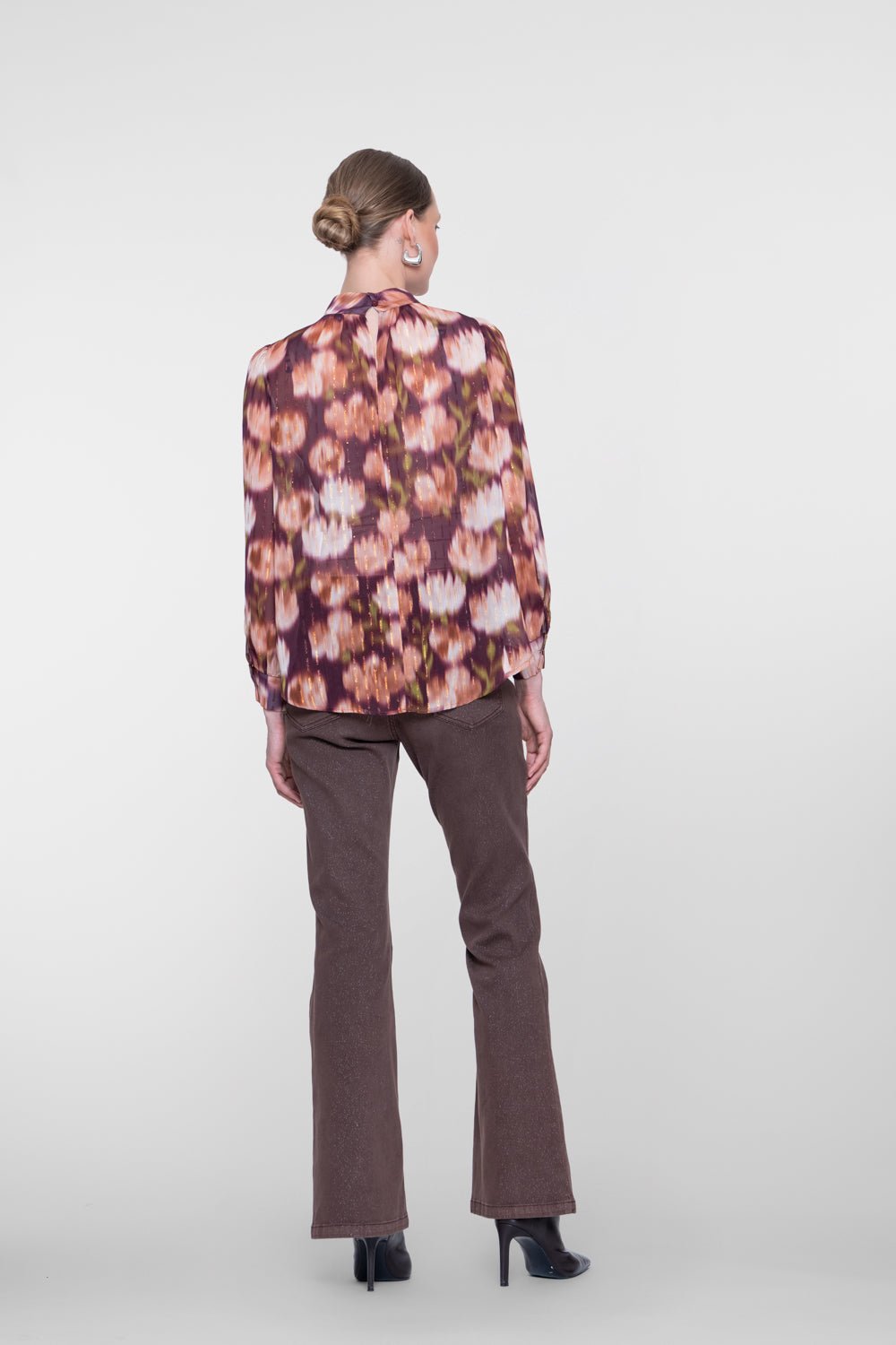 Jeans Flared Brown Lurex - Castelijn mode