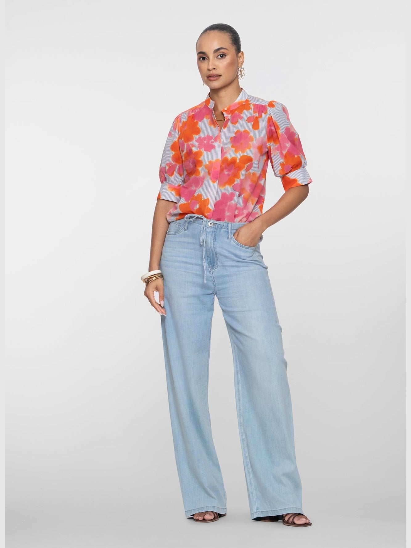 Jeans Linnenmix Wide Fit - Castelijn mode