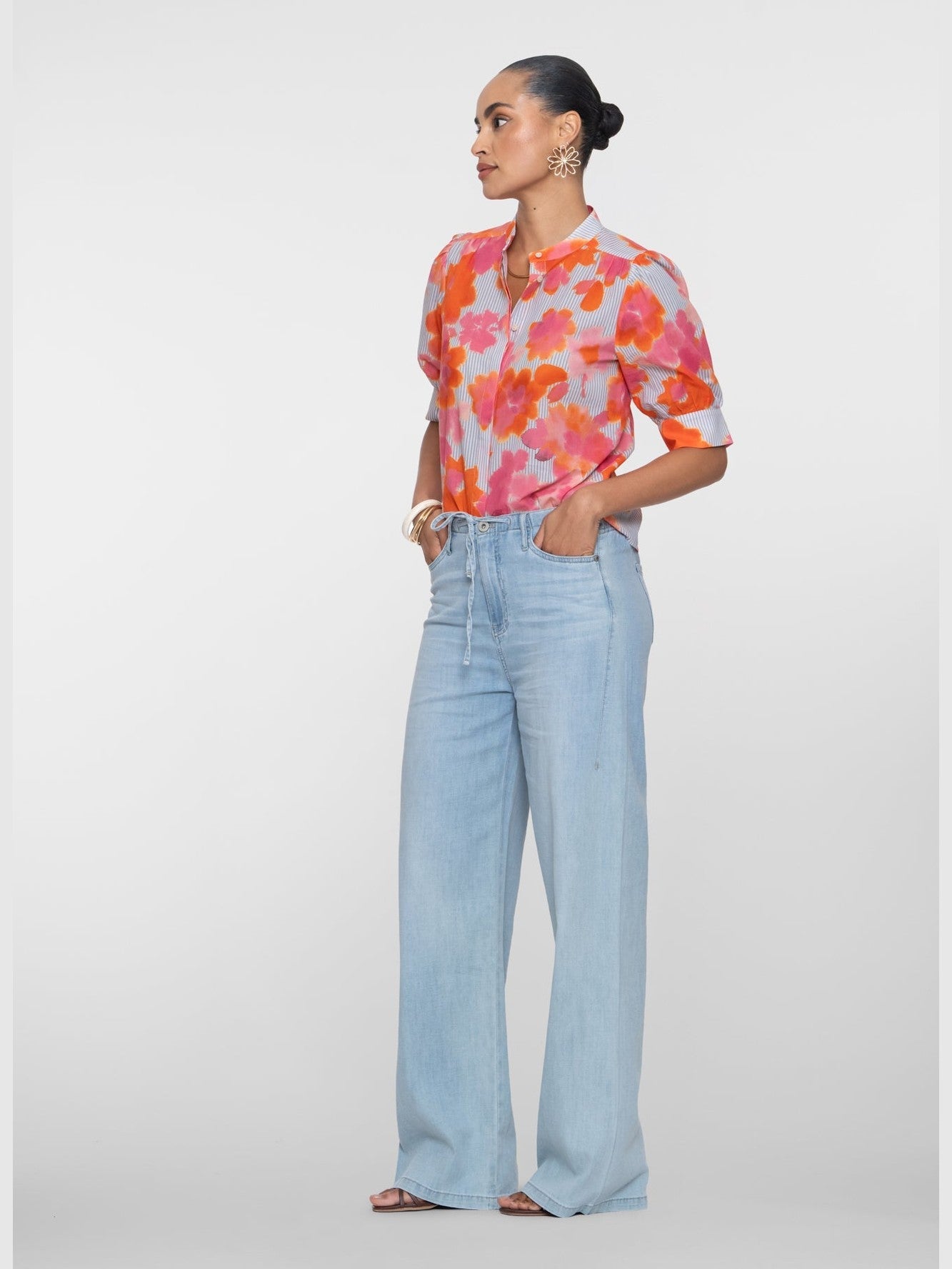 Jeans Linnenmix Wide Fit - Castelijn mode