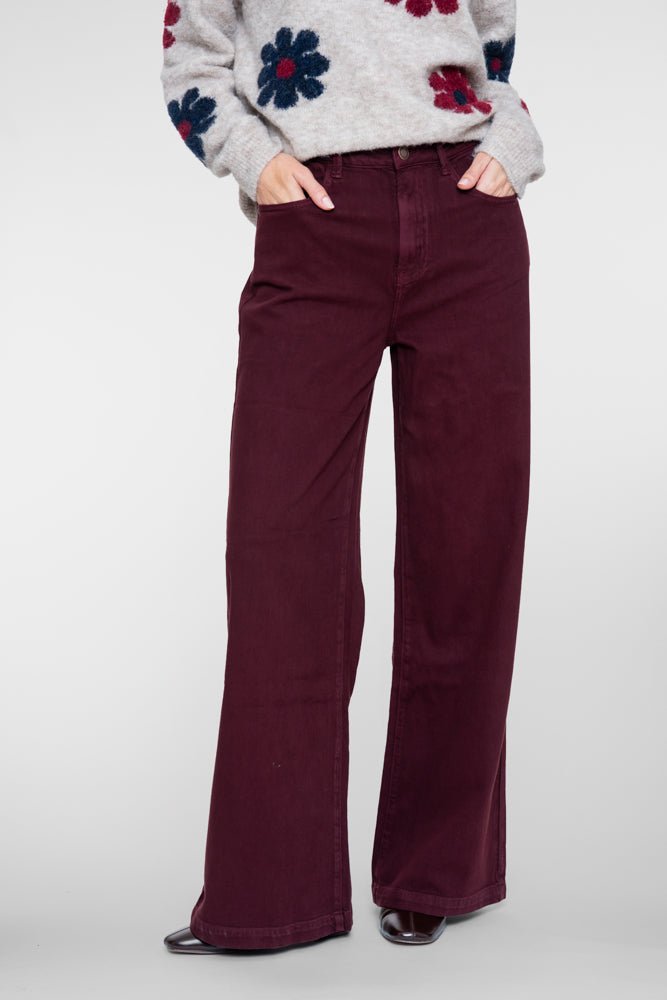Jeans Wijde Pijp Bordeaux - Castelijn mode